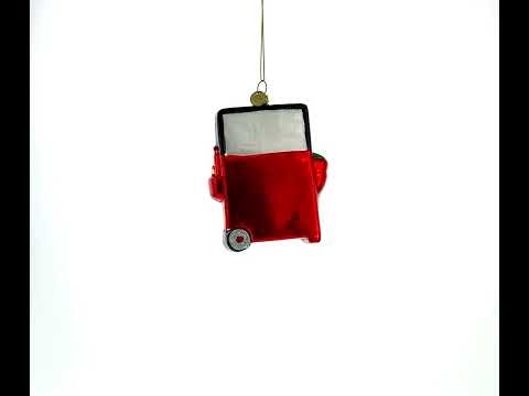 BBQ Grill Glass Christmas Ornament