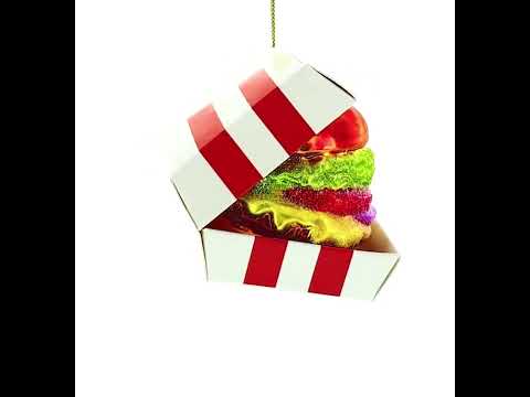 Cheeseburger-Weihnachtsbaumschmuck aus Glas
