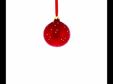 Police Officer and K9 Partner Glass Ball Christmas Ornament 3.25 Inches