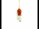 Bunny with Carrot Glass Christmas Ornament