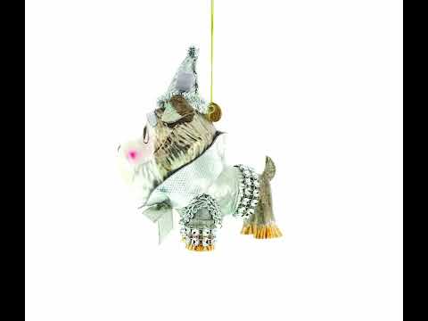 Schnauzer-Weihnachtsschmuck aus Glas