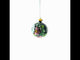 Pink and White Floral Blossoms Glass Ball Christmas Ornament 3.25 Inches