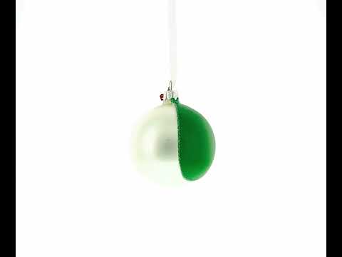 Flag of Mexico Glass Christmas Ornament 3.25 Inches