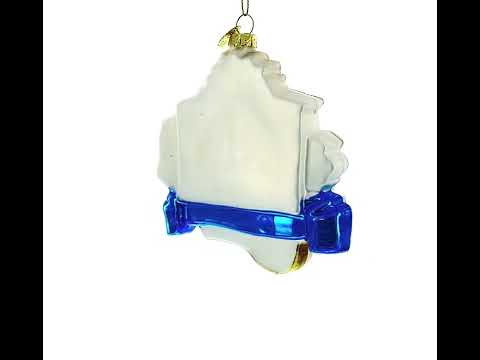 Landmarks and Symbols of Greece Glass Christmas Ornament
