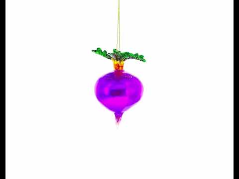 Beetroot Glass Christmas Ornament