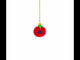 Shiny Tomato Mini Glass Christmas Ornament 2.8 Inches