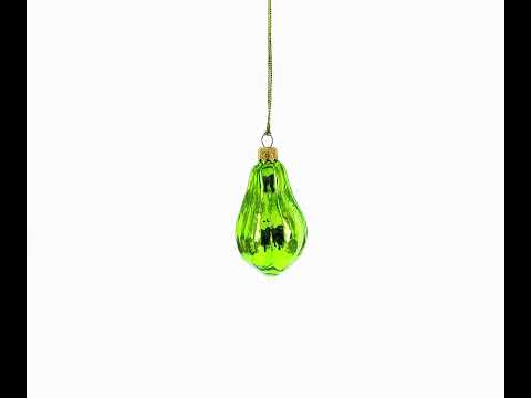Papaya Glass Christmas Ornament