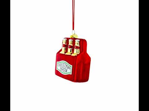Festive Christmas Brew Beer Glass Christmas Ornament