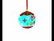 Adorno navideño de bola de cristal soplado con cuernos de ciervo decorados de 4 pulgadas