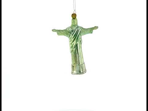 Adorno navideño de cristal del Cristo Redentor, Río de Janeiro, Brasil