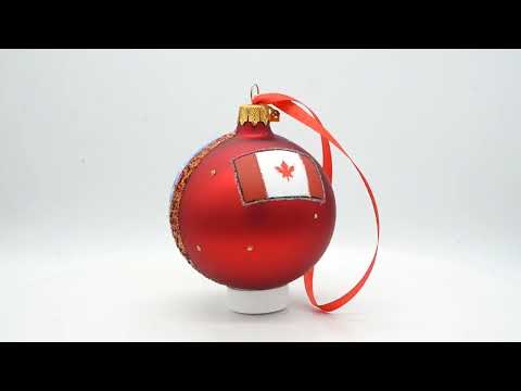 Adorno navideño de bola de cristal del Viejo Montreal, Quebec, Canadá, de 3,25 pulgadas
