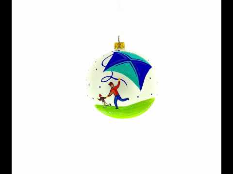 Weihnachtskugel aus Glas, 10 cm (4 Zoll) – Vatertagsgeschenk