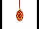 1900 Pine Cone In Red Royal Egg Glass Ornament 4 Inches