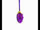 Vibrant Purple with Blue and Gold Glitter Gem Accents Mini Glass Egg Ornament 2.9 Inches