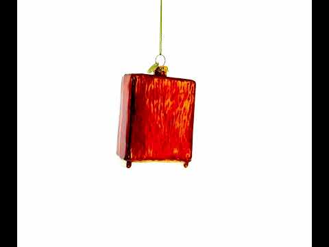 Nostalgic Retro Classic TV Glass Christmas Ornament