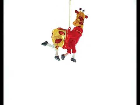 Stilvoller Giraffen-Weihnachtsschmuck aus Glas