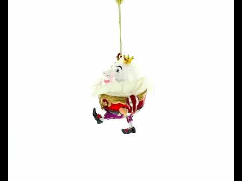 Regal Egg King Glass Christmas Ornament