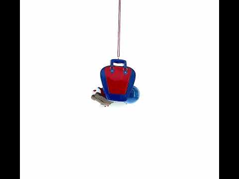 ¡Vamos a jugar a los bolos! Adorno navideño de resina con bolsa de bolos, zapatos y bola