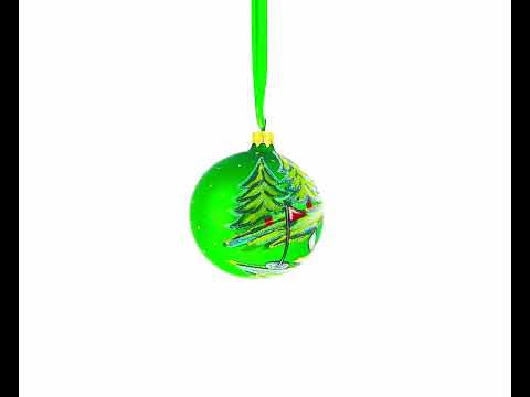 Adorno navideño de bola de cristal de jugador de golf de 3,25 pulgadas