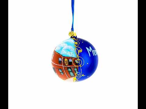 Memphis, Tennessee Glass Ball Christmas Ornament 4 Inches