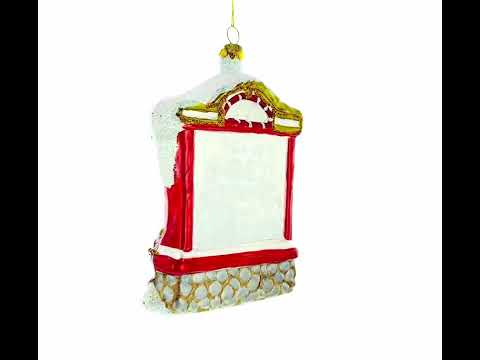 Winter Wonderland Toy House Glass Christmas Ornament