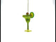 Refreshing Cocktail with Lime Blown Glass Christmas Ornament