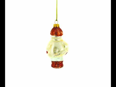 Boy Wearing Vintage-Style Costume Glass Ornament