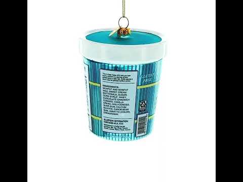 Cookies Ice Cream Pint Glass Christmas Ornament
