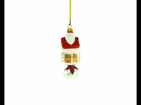 Chicken Legs Hut Glass Christmas Ornament