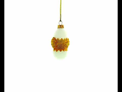 Baby Chick in Egg Glass Christmas Ornament
