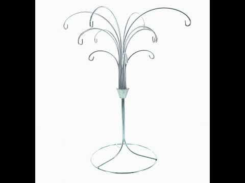 12-Arm Spiral Fountain Brass Silver Metal Ornament Stand Display 11.5 Inches (Taiwan)