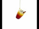 Whipped Latte Holiday Drink with Cinnamon Stick Blown Glass Christmas Ornament