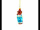 Father Bear with Cubs in Traditional Dress Glass Christmas Ornament