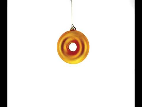 Doughnut Delight Glass Christmas Ornament