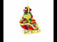 Sleigh Full of Gifts Blown Glass Christmas Ornament