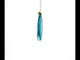 Tropical Vibes Blue Surfboard Blown Glass Christmas Ornament