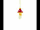 Walking Mushroom Glass Christmas Ornament