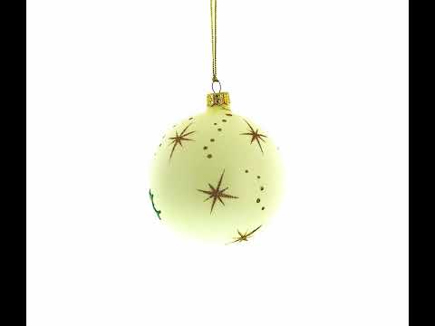 Adorno de bola de cristal de 4 pulgadas "Nuestra primera Navidad" para celebrar la unión