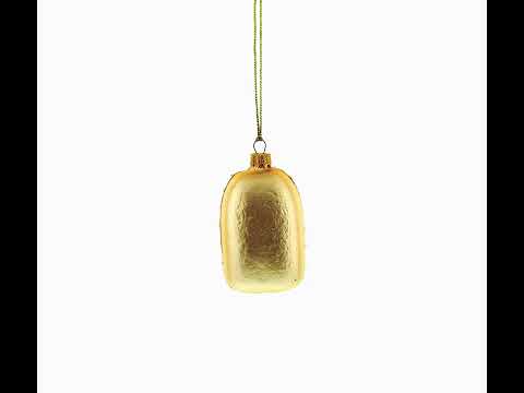 Vintage Gold Lace Clock Glass Christmas Ornament