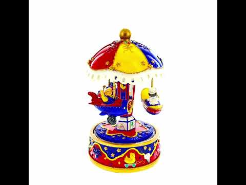Musical Figurine with Airplane, Boat, and Train