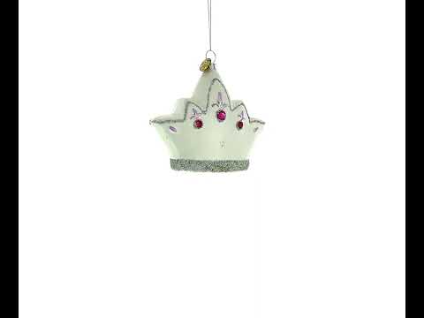 Princess Crown Glass Christmas Ornament