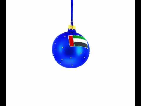 Adorno navideño de bola de cristal de 8,25 cm de la Fuente de Dubái, Emiratos Árabes Unidos