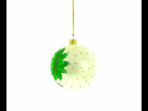 Football Player in Action Glass Ball Christmas Sports Ornament 4 Inches