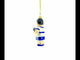 Fit Bodybuilder Exercising Glass Christmas Ornament