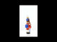 Retro Soldier Holding Rifle Glass Christmas Ornament
