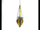 Vibrant Red and Sunny Glass Christmas Ornament