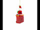 Cozy Santa Sitting on Fireplace Glass Christmas Ornament