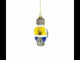 Wolf in Winter Jacket Folk Costume Glass Christmas Ornament