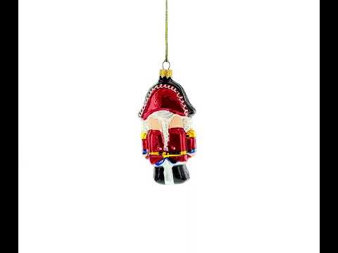 Roter Nussknacker-Soldat, Weihnachtsschmuck aus Glas