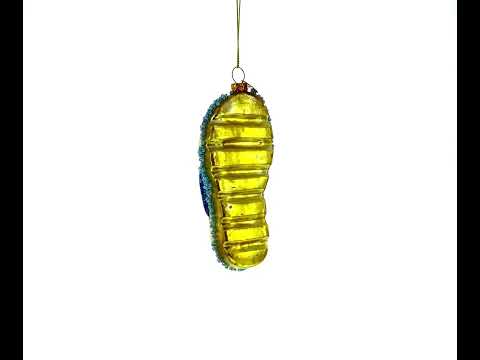 Perlenbesetzte Flip-Flops aus Glas – Weihnachtsschmuck
